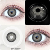 Lentes de contacto de color con prescripción gris volcán helado de la Amazonia